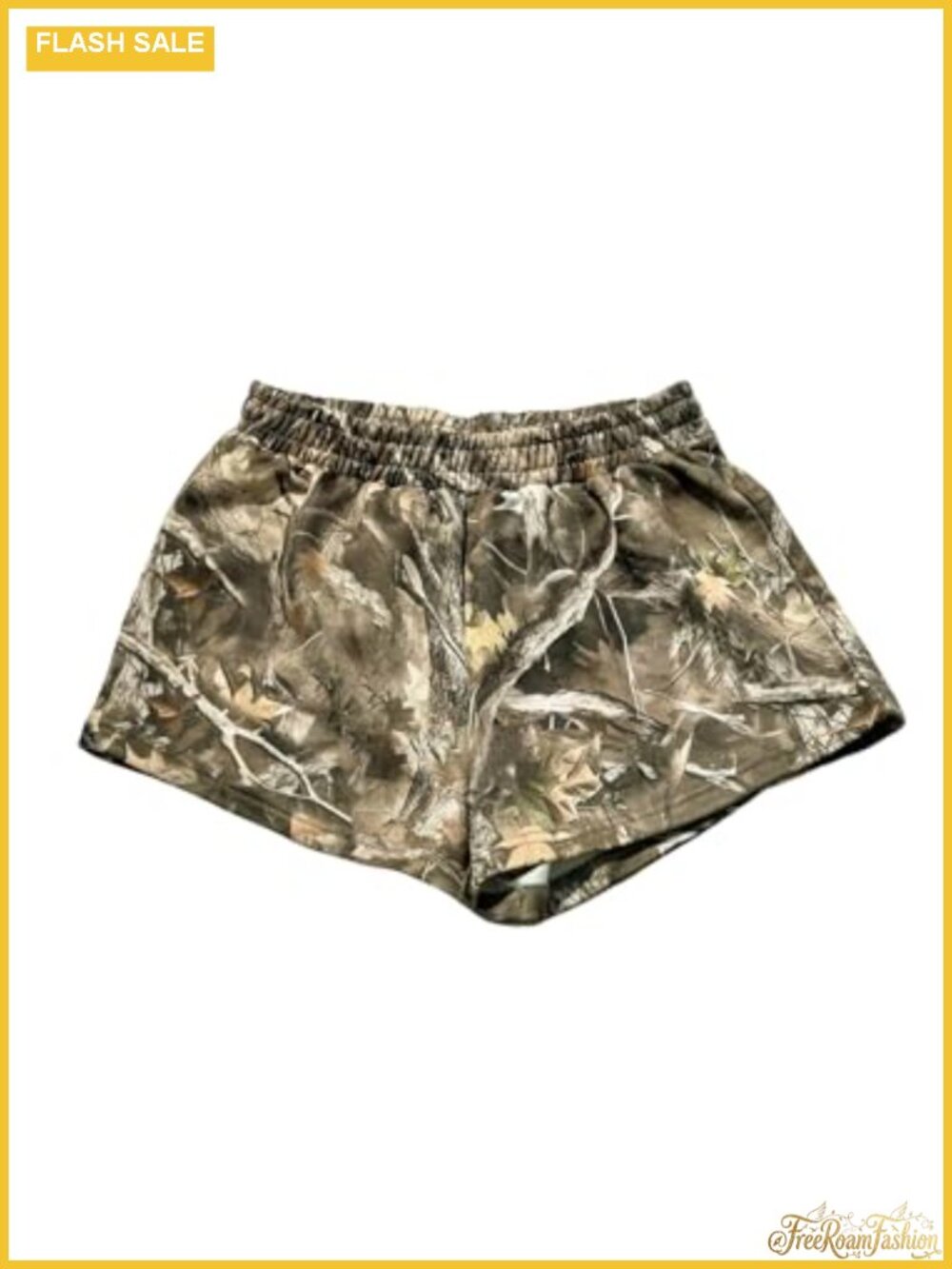 Athletic Camo Shorts with Elastic Waistband